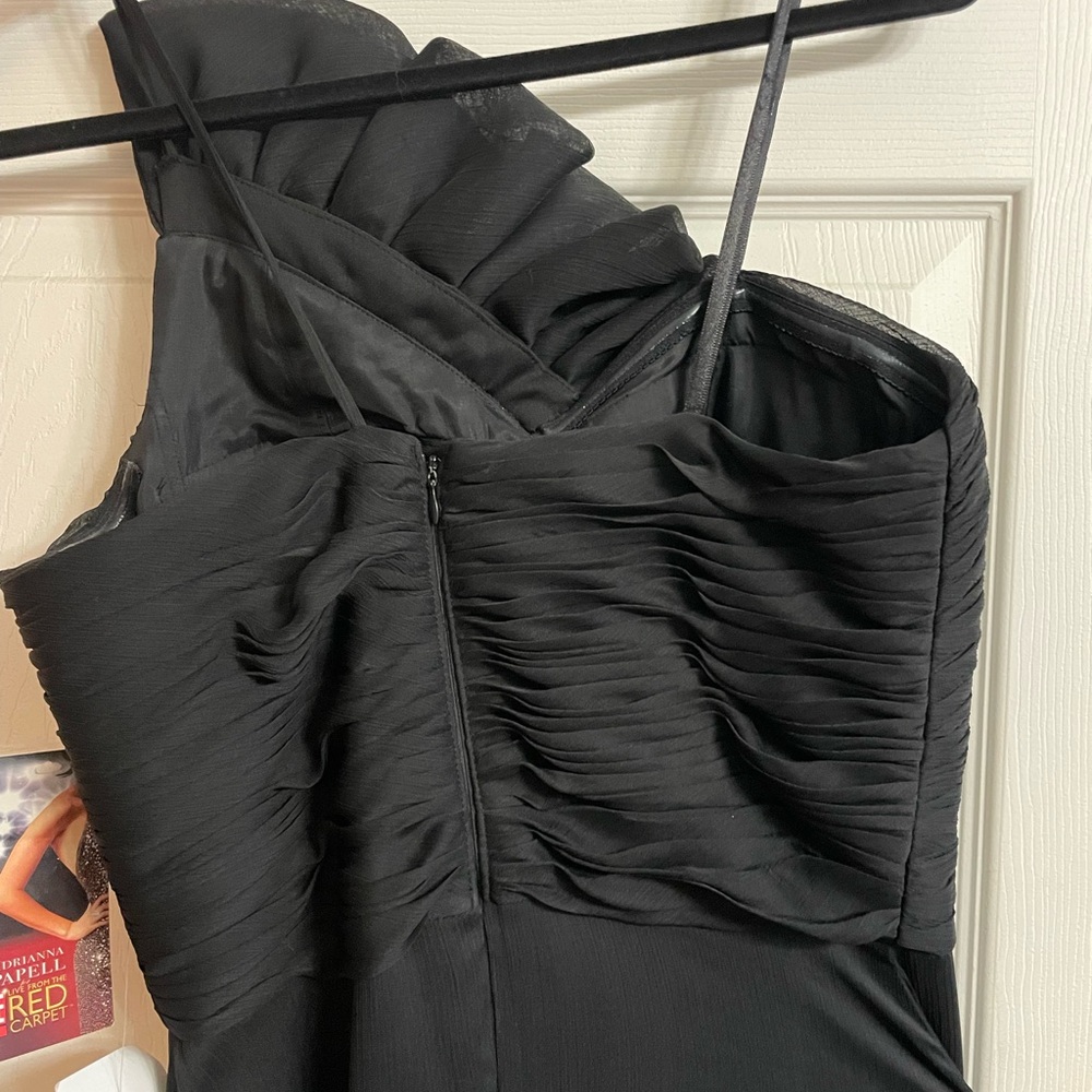 Adrianna Papell Black One Shoulder Dress - Picture 4 of 9